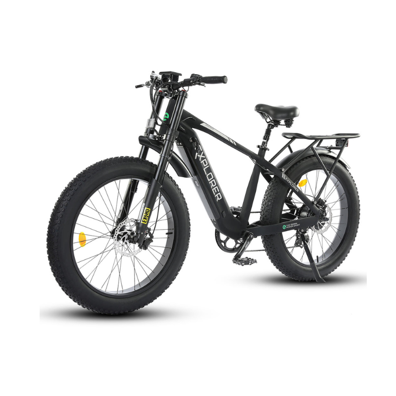 Ecotric Explorer Fat Tire Electric Bike with Rear Rack, 48V/13Ah, 750W