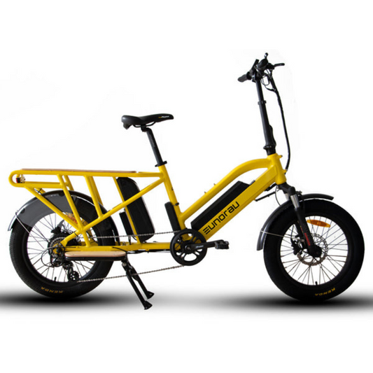EUNORAU G30 Long-Tail, Cargo Electric Bike, 48V/14Ah 500W - Yellow