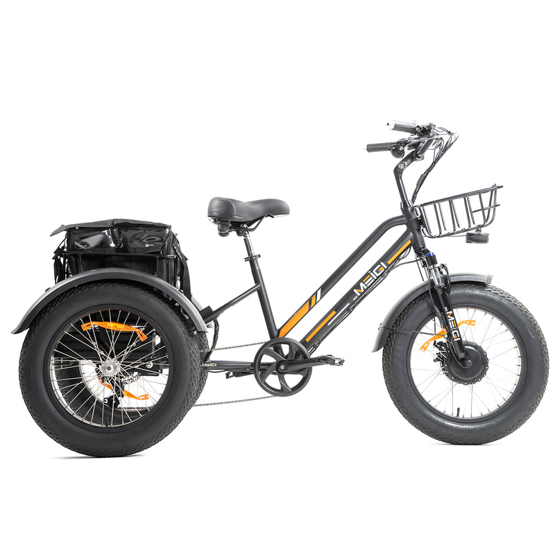 DWMeigi Zeus Fat Tire Electric Tricycle, 48V/18.2Ah, 750W